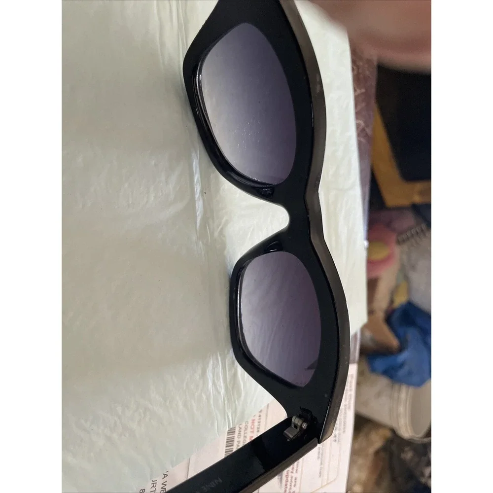 Nine West Black w. Studs & Blue Lens Womens Sunglasses 100%UV